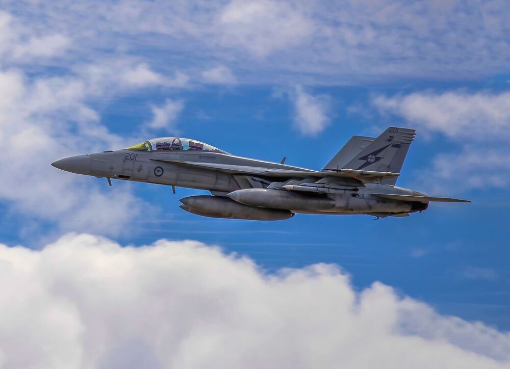 Royal Australian Air Force F/A-18F Super Hornet in flight