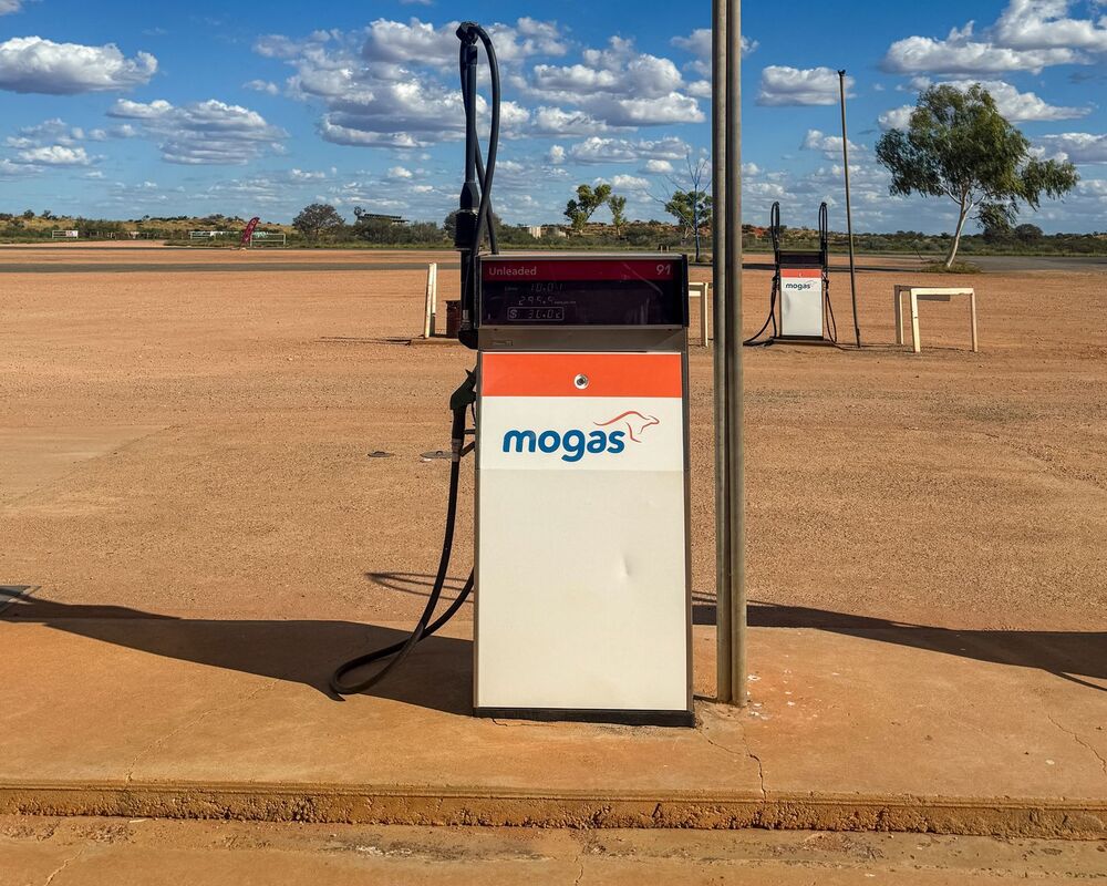 Isolated petrol pump in the Australian outback